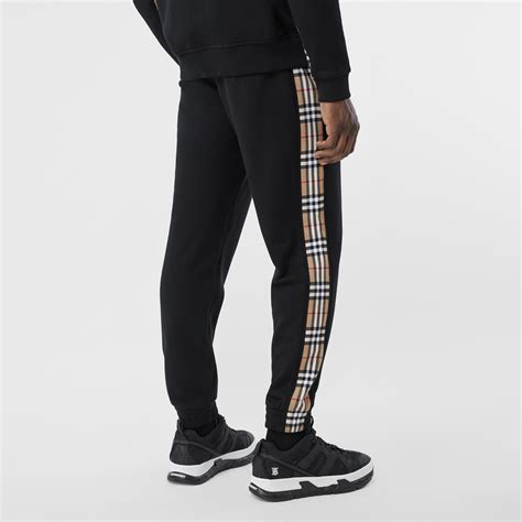 pantalon burberry|Burberry check panel trousers.